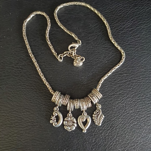 Brighton Live Love Laugh Dream Silver Plated Charm Pendant Necklace 18 inches - Picture 4 of 6